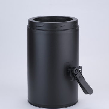 耐熱黒塗装断熱二重煙突 ダンパー (150-200) ロック式